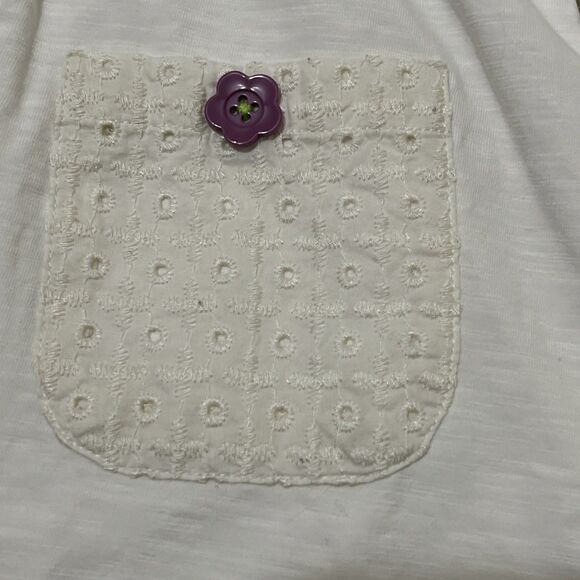 Matilda Jane Ivory Cottagecore Crochet Lace Dress 10 Button Pink Stripe Boho - Picture 8 of 14